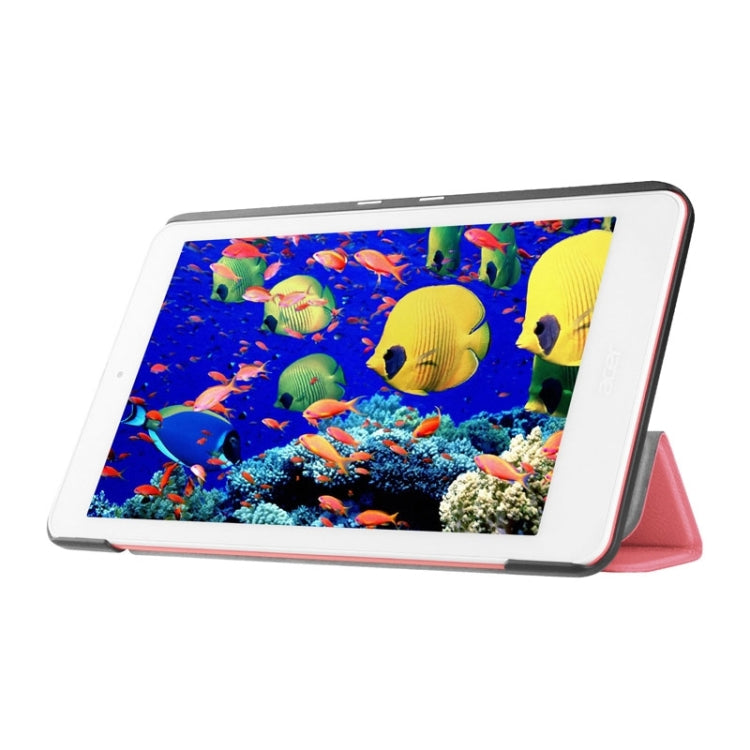 Custer Texture Horizontal Flip Leather Case with 3-folding Holder for Acer Iconia One 8 B1-820