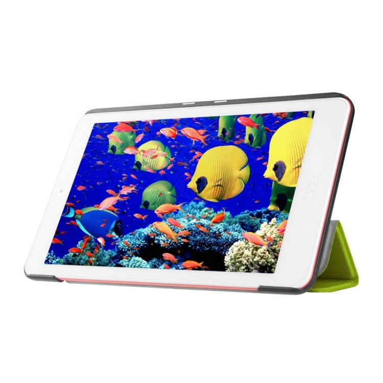 Custer Texture Horizontal Flip Leather Case with 3-folding Holder for Acer Iconia One 8 B1-820