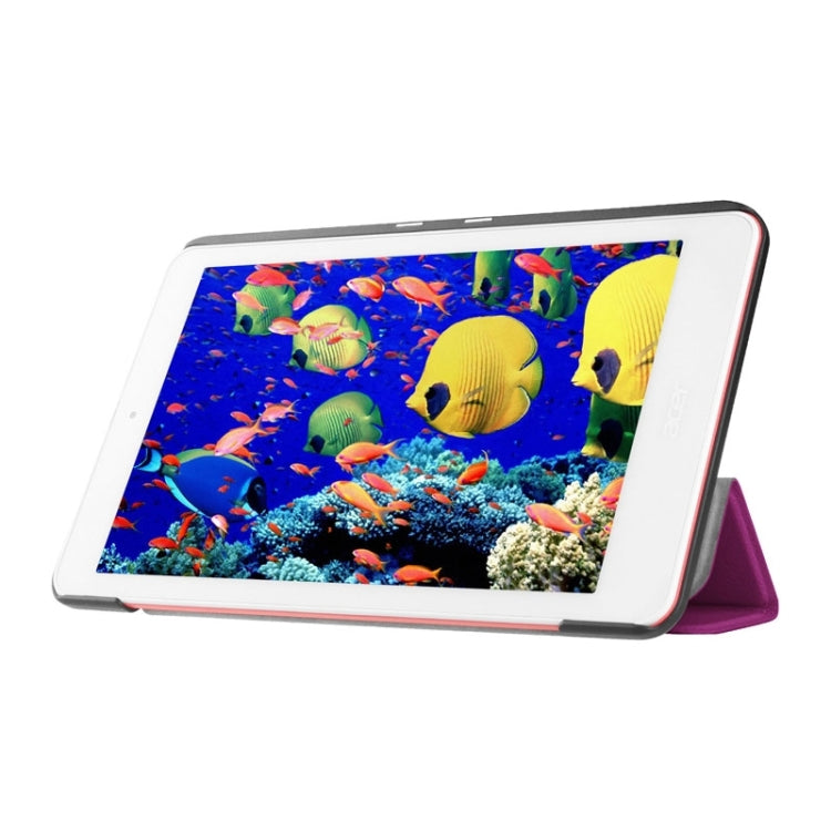 Custer Texture Horizontal Flip Leather Case with 3-folding Holder for Acer Iconia One 8 B1-820