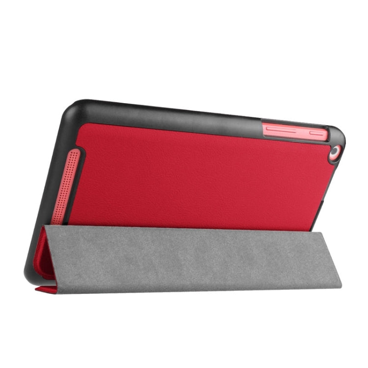 Custer Texture Horizontal Flip Leather Case with 3-folding Holder for Acer Iconia One 8 B1-820