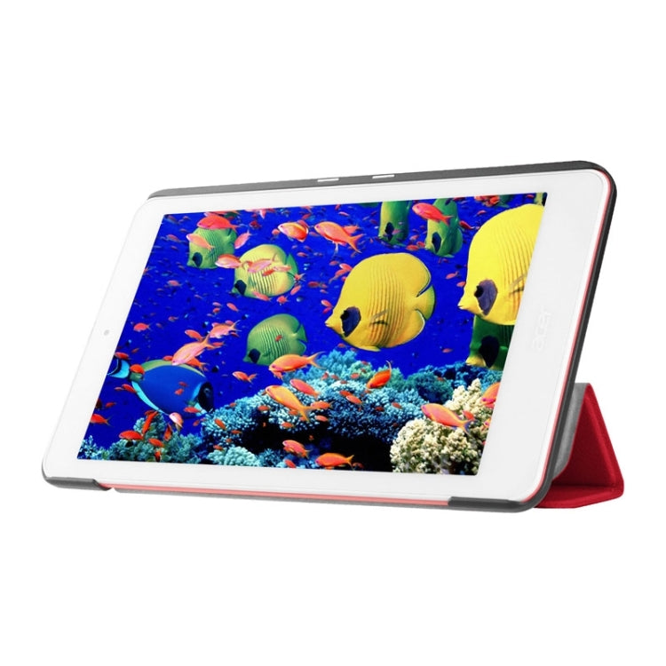 Custer Texture Horizontal Flip Leather Case with 3-folding Holder for Acer Iconia One 8 B1-820