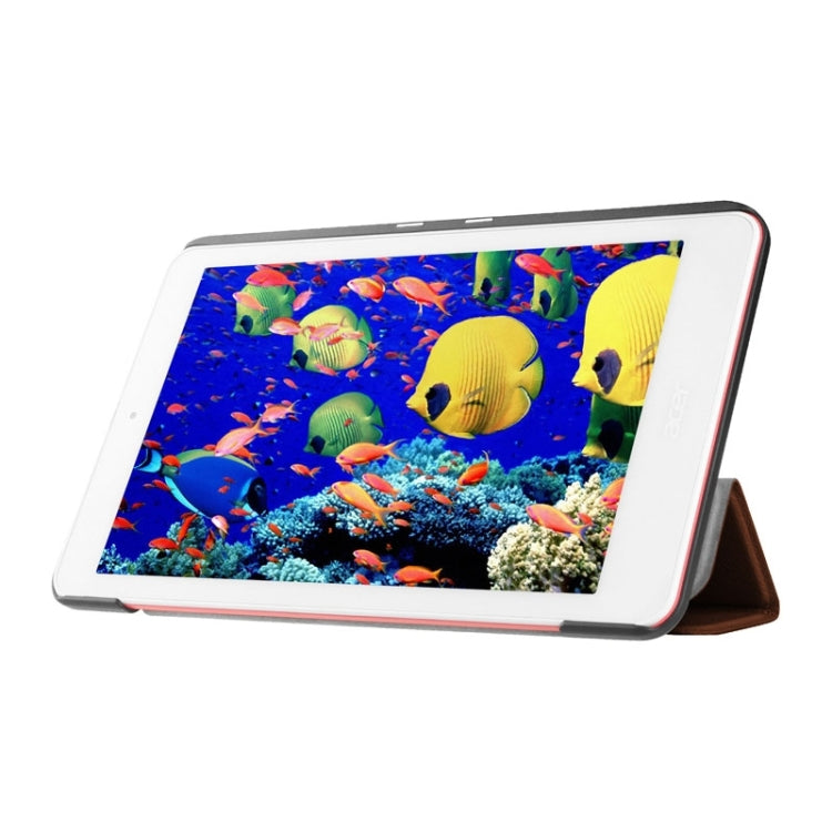 Custer Texture Horizontal Flip Leather Case with 3-folding Holder for Acer Iconia One 8 B1-820