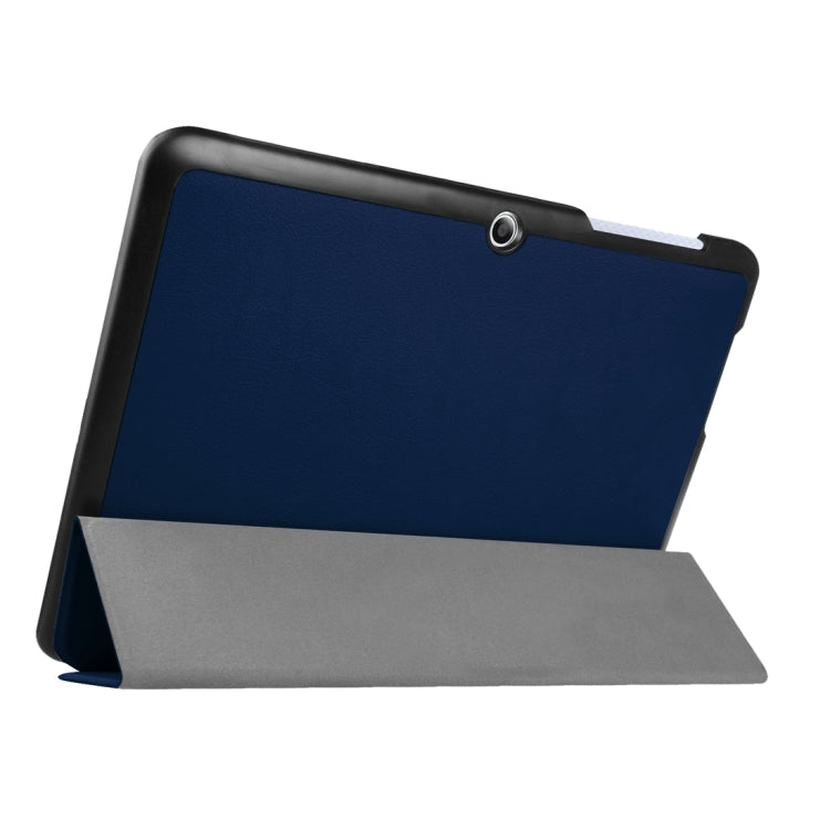 Custer Texture Horizontal Flip Solid Color Leather Case with Three-folding Holder for Acer Iconia One 10 B3-A20