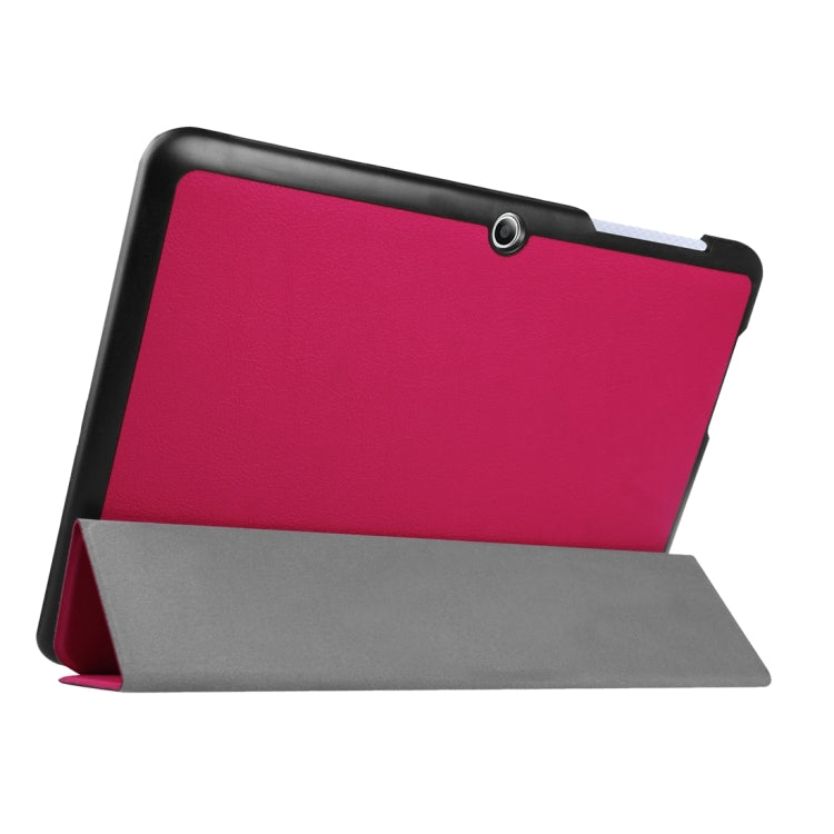 Custer Texture Horizontal Flip Solid Color Leather Case with Three-folding Holder for Acer Iconia One 10 B3-A20