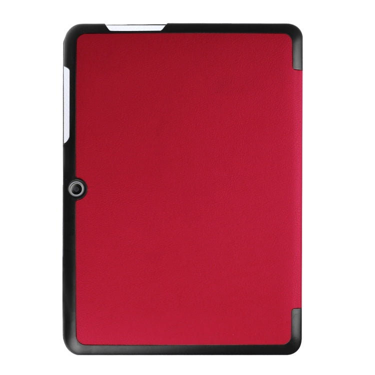 Custer Texture Horizontal Flip Solid Color Leather Case with Three-folding Holder for Acer Iconia One 10 B3-A20