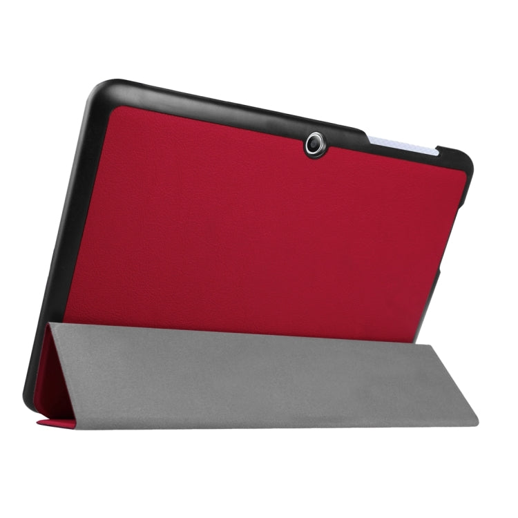 Custer Texture Horizontal Flip Solid Color Leather Case with Three-folding Holder for Acer Iconia One 10 B3-A20