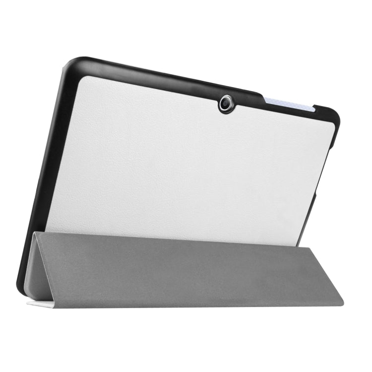 Custer Texture Horizontal Flip Solid Color Leather Case with Three-folding Holder for Acer Iconia One 10 B3-A20