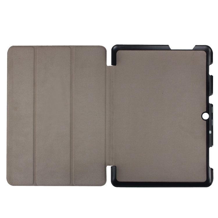 Custer Texture Horizontal Flip Solid Color Leather Case with Three-folding Holder for Acer Iconia One 10 B3-A10