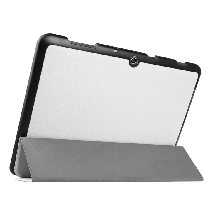 Custer Texture Horizontal Flip Solid Color Leather Case with Three-folding Holder for Acer Iconia One 10 B3-A10