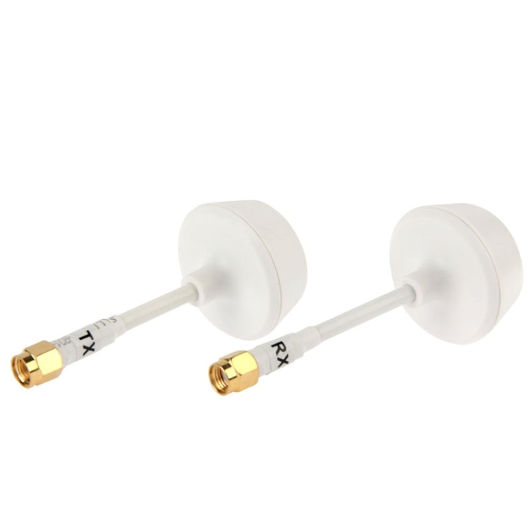 5.8G Circular Polarized Antenna Set TX-SMA / RX-SMA for RC Airplanes Helicopters(White)