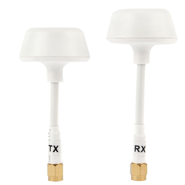 5.8G Circular Polarized Antenna Set TX-SMA / RX-SMA for RC Airplanes Helicopters(White)