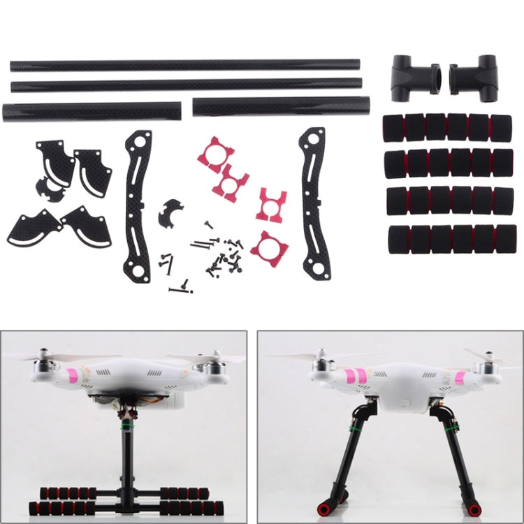 Carbon Fiber Tripod Retractable FPV Upgrade Landing Skid Gear Set for DJI Phantom 1 / 2