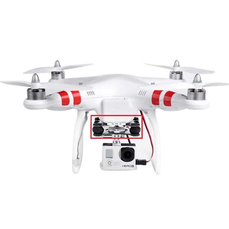 3K Fiberglass Mount Shock Absorber Plate + PTZ Set for DJI Phantom 2
