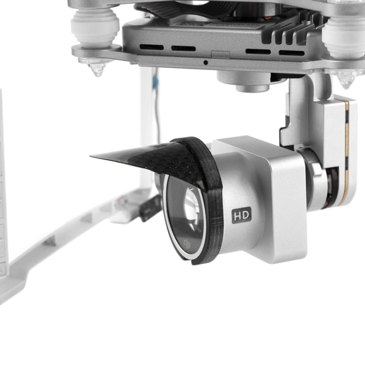 3D Printed Carbon Fiber Camera Lens Sun Shade for DJI Phantom 3(Black)
