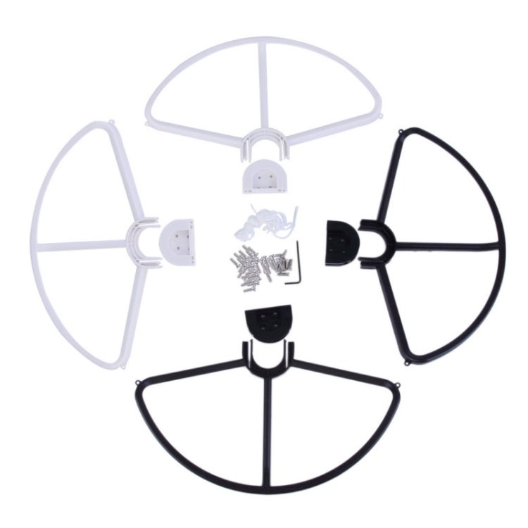 4 PCS Removable Propellers Prop Protectors Guard Bumpers for DJI Phantom 3 / 2 / 1(Black & White)