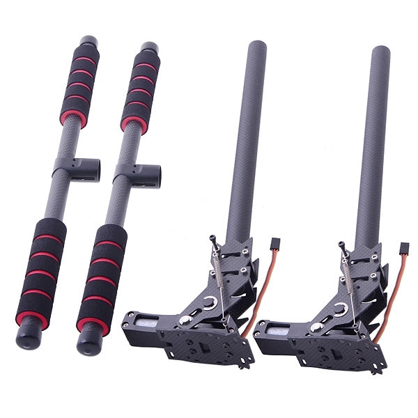 20mm Pipe Clamp HJ-1100P Carbon Fiber Retractable Landing Gear Skid Set for DJI S800 / S800 EVO Multicopters