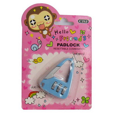 3 Digits Portable Mini Combination Lock / Backpack Padlock(Baby Blue)