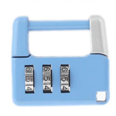 Cartoon Mini 3 Digit Combination Password Lock Padlock (Baby Blue)(Purple)