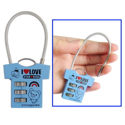3 Digits Flower Box Combination Padlock(Baby Blue)