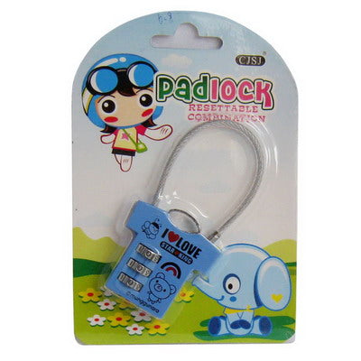 3 Digits Flower Box Combination Padlock(Baby Blue)