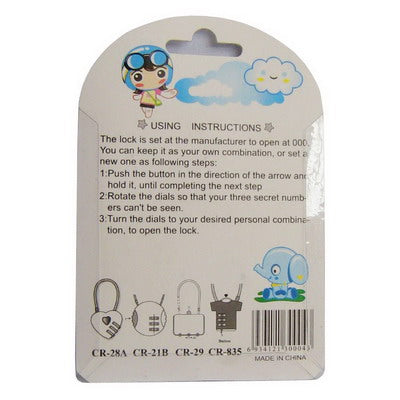 3 Digits Flower Box Combination Padlock(Baby Blue)