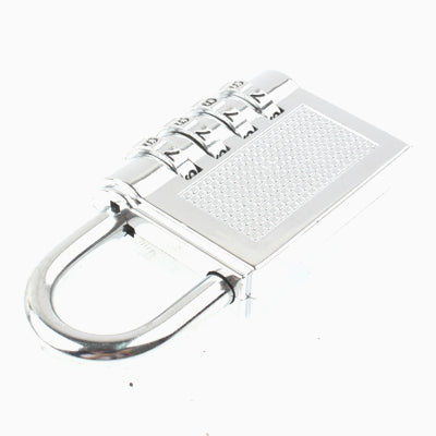 4 Digit Resettable Combination Security Travel Lock(Silver)
