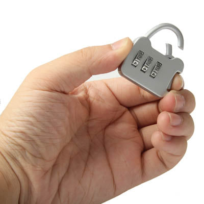 Stainless Nail clippers & 3-Digit Resettable Combination Padlock Set(Silver)