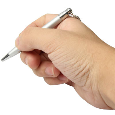 Stainless Steel Pen & 3-Digit Resettable Combination Padlock Set(Silver)