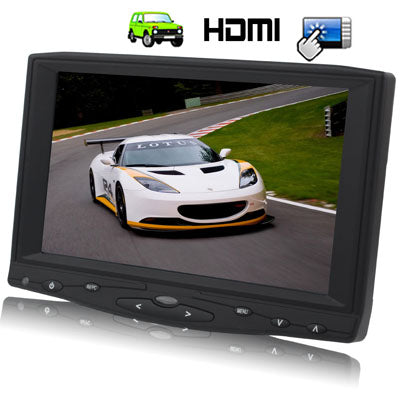 7 inch HD Touch Screen Car Monitor with Remote Control (HDMI, AV, VGA)