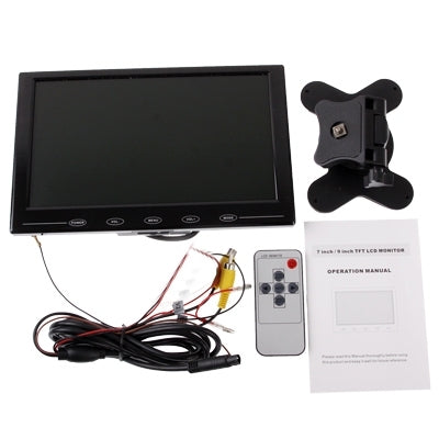 9.0 inch Ultra-thin Touch Button Car Monitor with Remote Controller(Black)