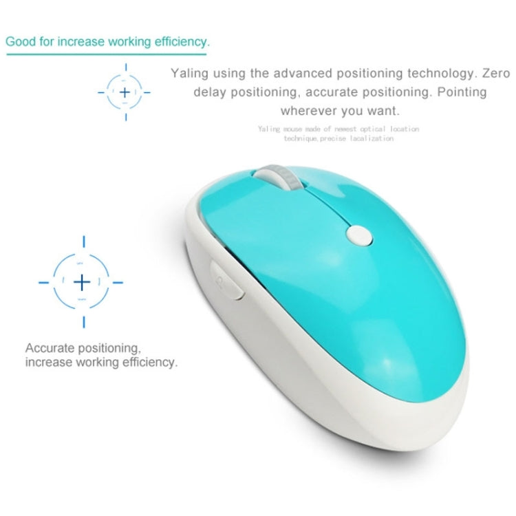 Yaling Privacy Security 2.4GHz Wireless 1600DPI Optical Mouse with Embedded USB Receiver, Support A Key Lock Screen(Blue)