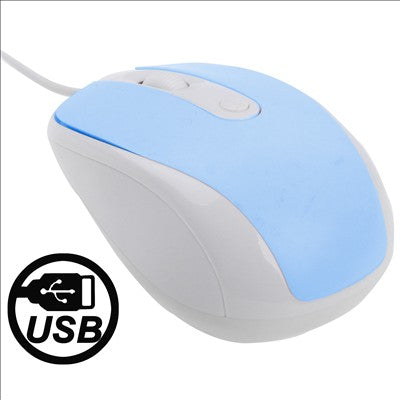 800DPI/1600DPI Adjustable USB Optical Mouse (Baby Blue)