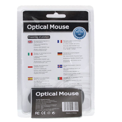 800DPI/1600DPI Adjustable USB Optical Mouse (Black)