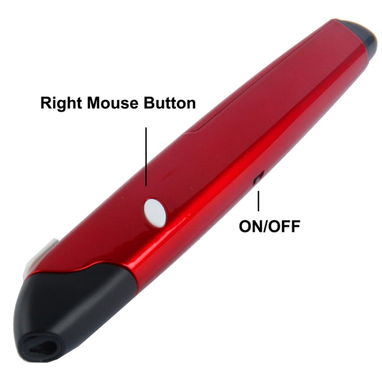 2.4GHz Wireless Pen Mouse with USB Mini Receiver, Transmission Distance: 10m (EL-P01)(Red)