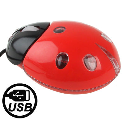 Beetle Style USB 3D Optical Mouse (Red)
