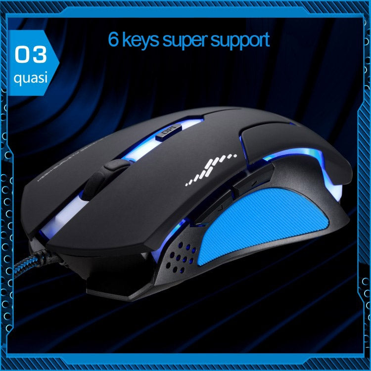 T7 Wired 3 Color Changeable 1200 DPI 1600DPI 2400DPI Gaming USB Optical Mouse