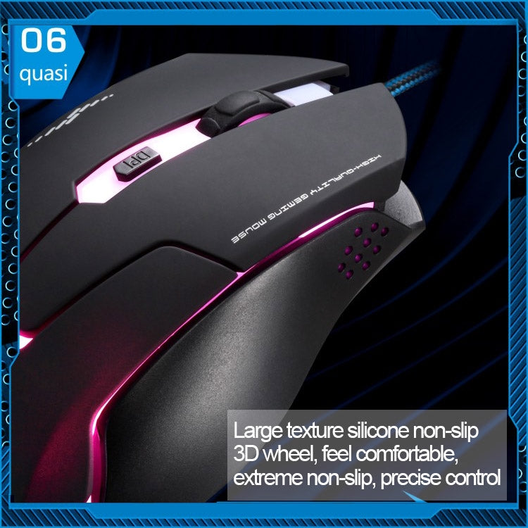 T7 Wired 3 Color Changeable 1200 DPI 1600DPI 2400DPI Gaming USB Optical Mouse