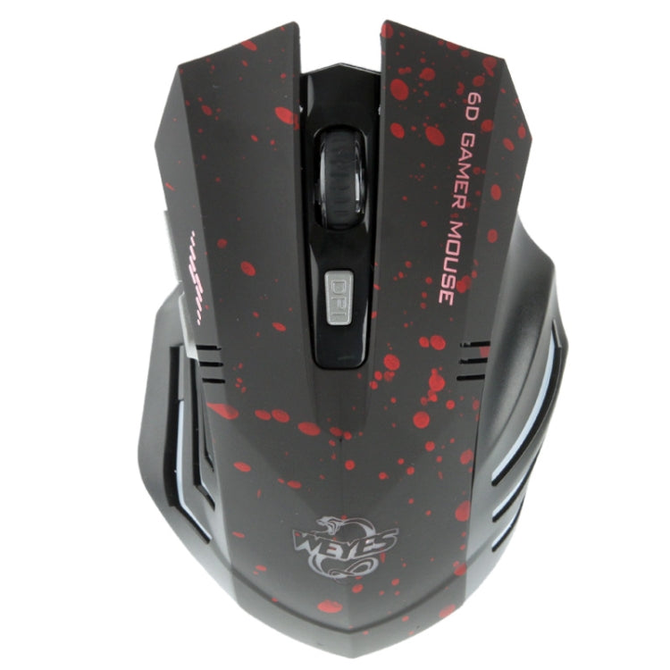 WEYES 2.4GHz 1000-1600 DPI Wireless 6D Game Mouse with USB Mini Receiver and LED Light