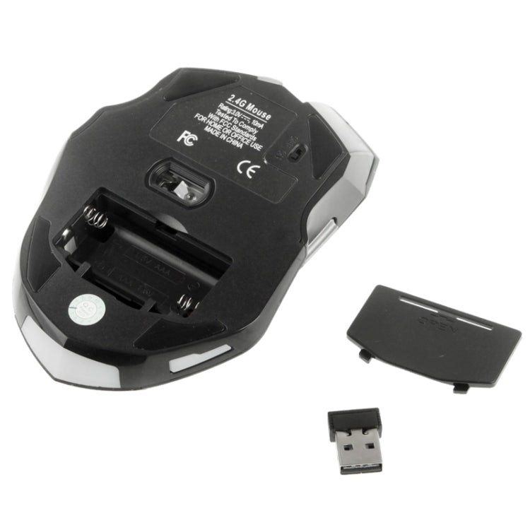 WEYES 2.4GHz 1000-1600 DPI Wireless 6D Game Mouse with USB Mini Receiver and LED Light