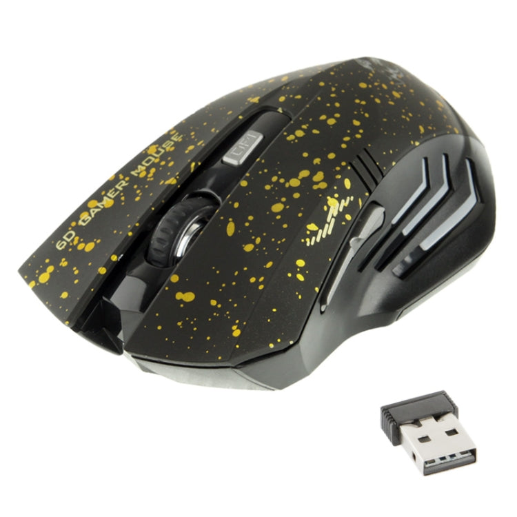 WEYES 2.4GHz 1000-1600 DPI Wireless 6D Game Mouse with USB Mini Receiver and LED Light