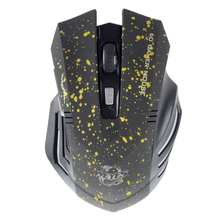 WEYES 2.4GHz 1000-1600 DPI Wireless 6D Game Mouse with USB Mini Receiver and LED Light