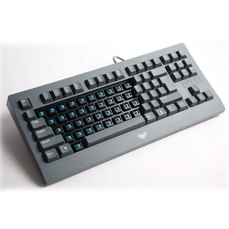 Aula Machine Royal Gramma Basslet Series Wired USB Multi-media Silent / Non-slip Shaft Game Mechanical Keyboard(Grey)