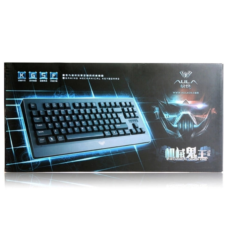 Aula Machine Royal Gramma Basslet Series Wired USB Multi-media Silent / Non-slip Shaft Game Mechanical Keyboard(Grey)