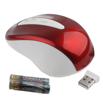 2.4GHz Wireless Optical Mouse with USB Receiver, Plug and Play, Working Distance up to 10 Meters