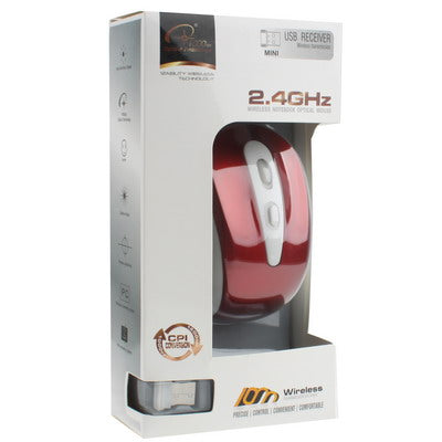 2.4GHz Wireless Optical Mouse with USB Receiver, Plug and Play, Working Distance up to 10 Meters