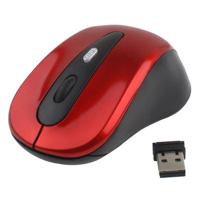 2.4GHz Wireless Optical Mouse with USB Receiver, Plug and Play, Working Distance up to 10 Meters