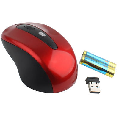 2.4GHz Wireless Optical Mouse with USB Receiver, Plug and Play, Working Distance up to 10 Meters