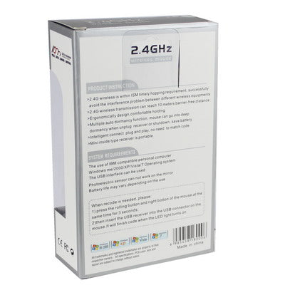 2.4GHz Wireless Optical Mouse with USB Mini Receiver(Black)