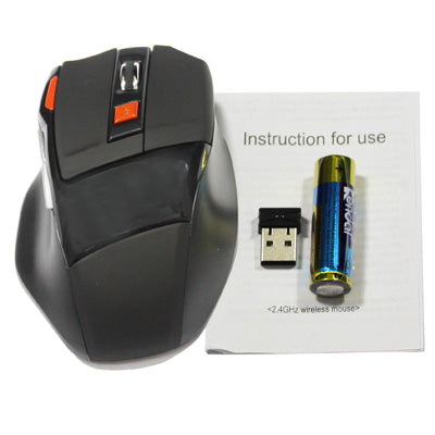 800 / 1200 / 1600DPI 2.4GHz Wireless Mouse with USB Mini Receiver, Plug and Play