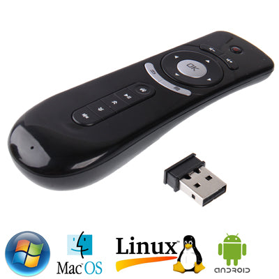 2.4GHz Wireless Air Mouse with 3D Motion Stick, Plug and Play(Black)